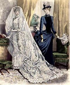 Венчальный наряд невесты 1880г.
