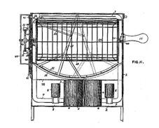 Чертёж посудомоечной машины Жозефины Кокрейн, который прилагался к патентному письму