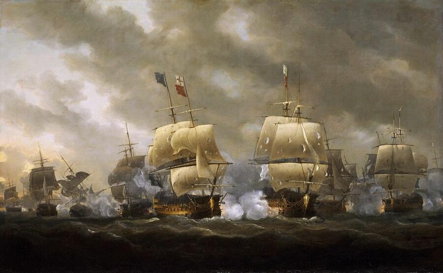 Николас Покок, «Битва в Квиберонском заливе», 1759 г.