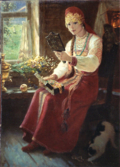 Е. Демаков, У окошка, 1998